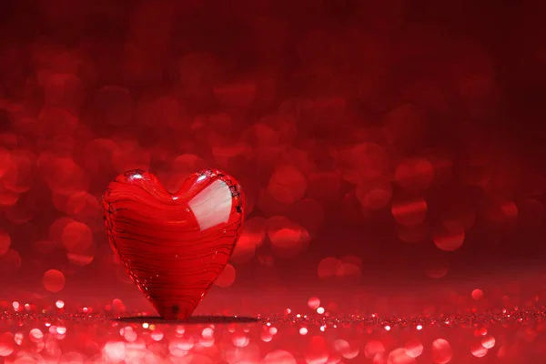 Lesklé Červené Srdce Pozadí — Stock fotografie