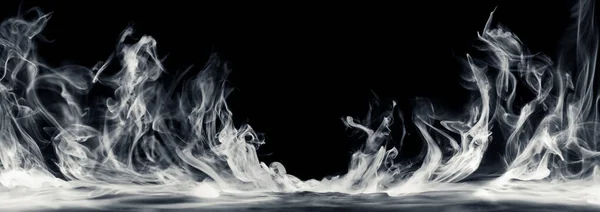 Echte Rook Explodeert Wervelt Naar Buiten Dramatische Rook Mist Effect — Stockfoto