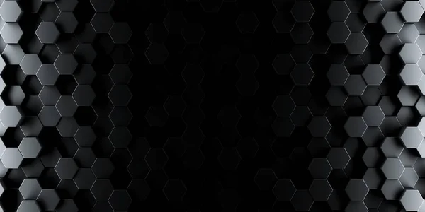 Dark Hexagon Wallpaper Background Render — Stock Photo, Image