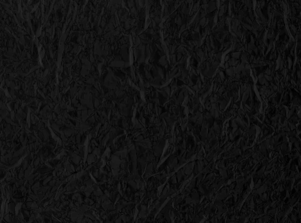 Dark Crumpled Black Paper Background Texture — Stock Photo, Image
