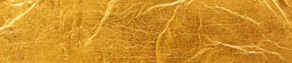 Fundo Ouro Brilhante Feito Folha Ouro Texturizado Áspero — Fotografia de Stock