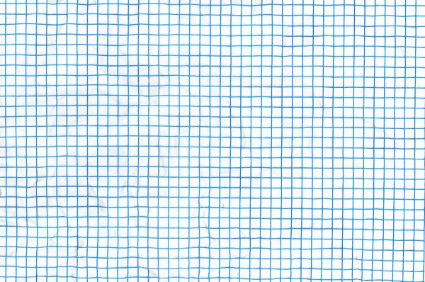 Crumpled Blue Lined Graph Grid Paper — Stock Photo, Image