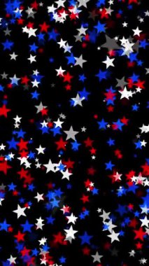 Amerika 'da 4 Temmuz, Anma Günü, Gaziler Günü ya da diğer vatansever Amerikan bayramları gibi kutlamalar için kırmızı, beyaz ve mavi yıldızlar yüzüyor..