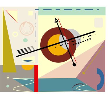 Ressam Kandinskij 'den esinlenerek soyut ışık arkaplanı