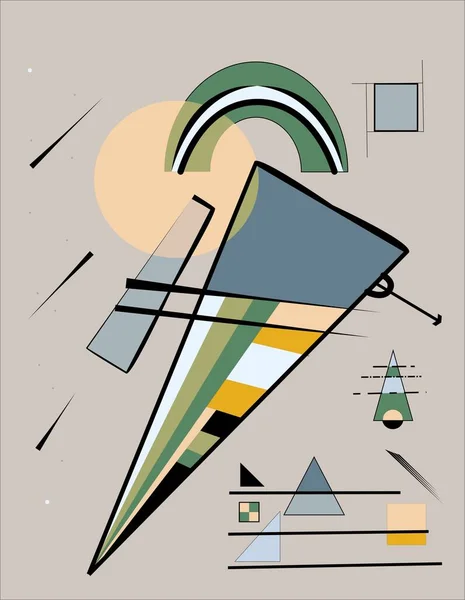 soyut renkli arkaplan, süslü şekiller gri, mavi, yeşil, dışavurumculuk sanat tarzı