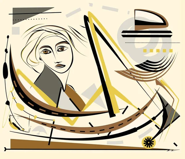 Renkli arkaplan, dışavurumculuk sanat tarzı, soyut portre