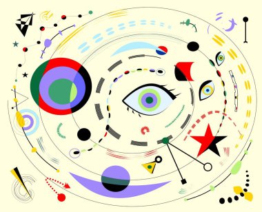 Soyut bej arka plan, sürrealizm sanat tarzı