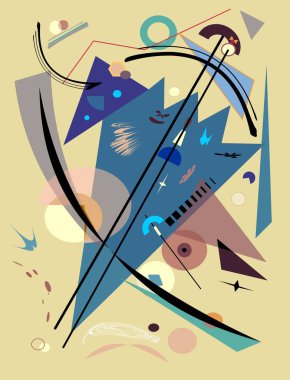 Soyut bej arka plan, süslü şemsiye, dışavurumculuk sanat tarzı