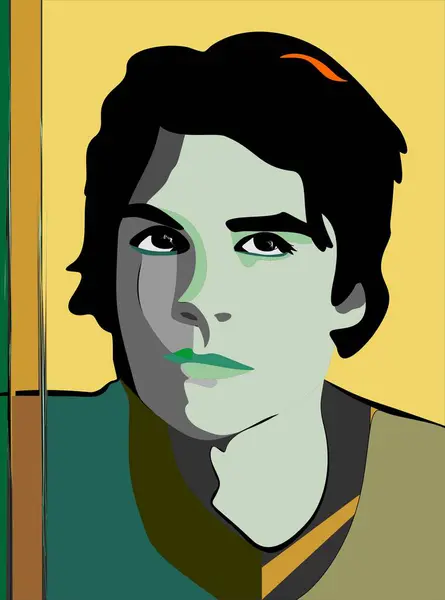 Fond Abstrait Coloré Portrait Garçon — Image vectorielle