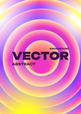 Pembe, sarı, turuncu ve morun neon tonlarında kalın eşmerkezli halkalar içeren canlı ve soyut bir arkaplan. Pürüzsüz radyal eğim ışıldayan, enerjik bir his yaratır.,