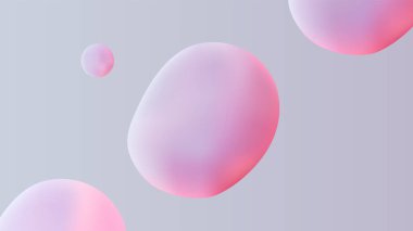 Yumuşak, şeffaf şekillerden oluşan zarif ve sofistike bir kompozisyon. Minimum arkaplan üzerinde değişken bir renk var.