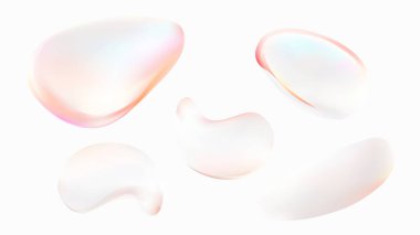 Modern tasarımlar için mükemmel yumuşak pastel yanardağlara sahip zarif ve parlak sıvı şekiller.