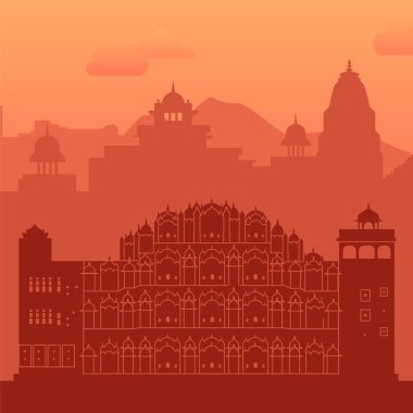 Gün batımında ünlü mimari simgelerden oluşan çarpıcı bir siluet güzelliği ve kültürü kapsıyor..