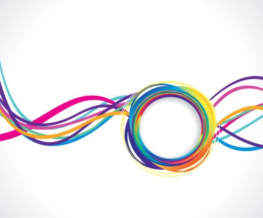 soyut sanatsal yaratıcı çizgi dalga vektör çizimi