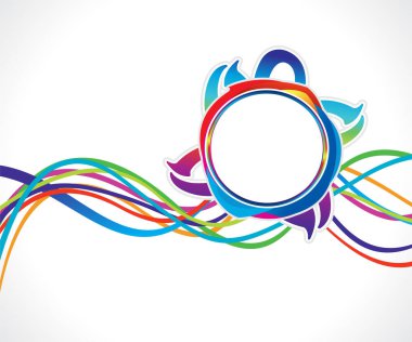 soyut sanatsal yaratıcı çizgi dalga vektör çizimi