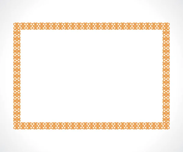 Abstract Artistic Creative Orange Floral Border Vector Illustration — Stock Vector