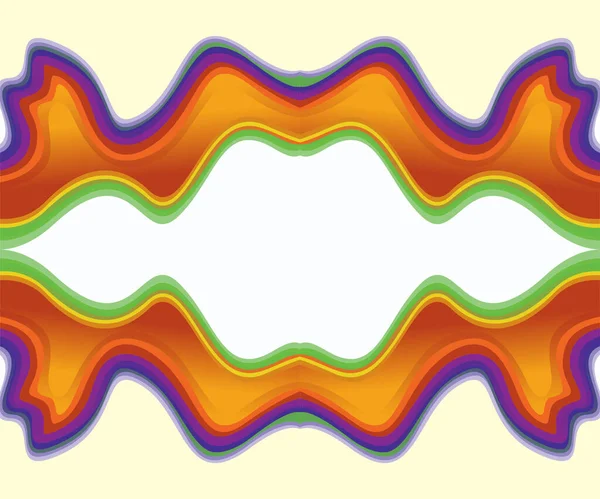 抽象的な芸術的創造的なカラフルな波の背景ベクトル図 — ストックベクタ
