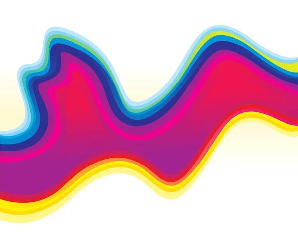 抽象的な芸術的創造的なカラフルな波ベクトル図 — ストックベクタ