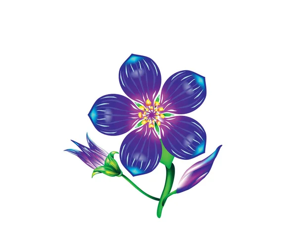 Абстрактна Художня Креативна Синя Квітка Векторні Ілюстрації — стоковий вектор