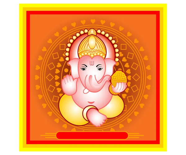 Abstrakcyjny Artystyczny Żółty Ganesha Chaturthi Tło Wektor Ilustracja — Wektor stockowy