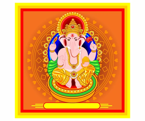 Abstrakcja Artystyczny Ganesha Chaturthi Tło Wektor Ilustracja — Wektor stockowy
