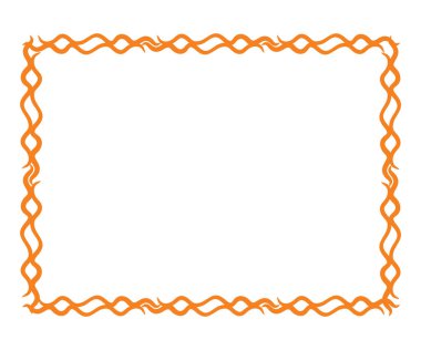 soyut sanatsal yaratıcı turuncu sınır vektörü çizimi