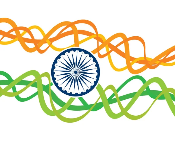 Illustration Vectorielle Créative Artistique Drapeau Indien — Image vectorielle