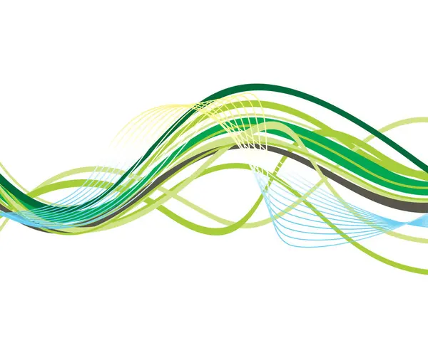 Художній Творчий Фон Зеленої Хвилі Векторні Ілюстрації — стоковий вектор