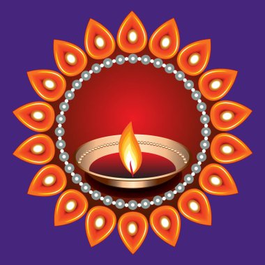 Artistik yaratıcı Altın diwali derin vektör çizimi