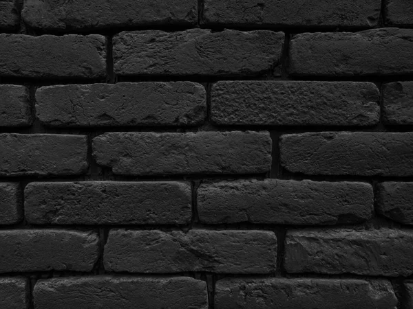 Zwarte Bakstenen Muur Grunge Textuur Achtergrond Close Van Oude Bakstenen — Stockfoto