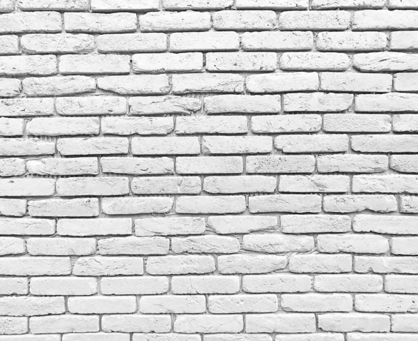 Witte Oude Baksteen Muur Closeup Textuur Achtergrond Patroon — Stockfoto