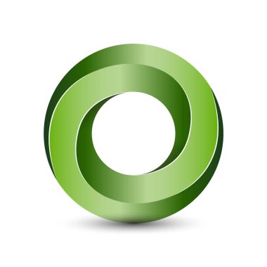 Logo şablon çizimi için imkansız 3B daire nesnesi