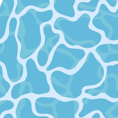 Kusursuz su yüzeyi dokusu ve güneş yansımaları. Vektör illüstrasyonu.