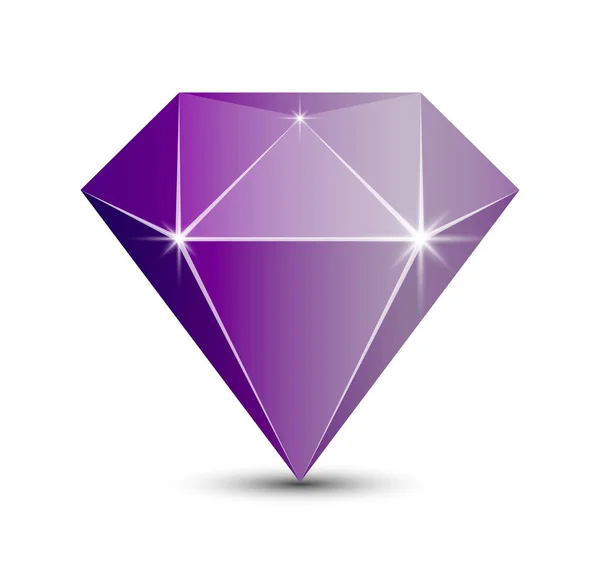 stock vector Diamond Amethyst icon for jewelry shop logo vector illustration