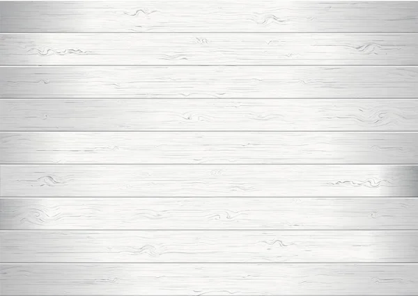 Bílá Dřevěná Prkna Textura Pozadí Vektorové Ilustrace — Stockový vektor