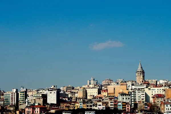 Galata Tower Σκηνή Κωνσταντινούπολη Τουρκία — Φωτογραφία Αρχείου