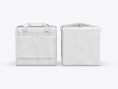 Gıda teslimatı şablon modeli, 3D illüstrasyon.