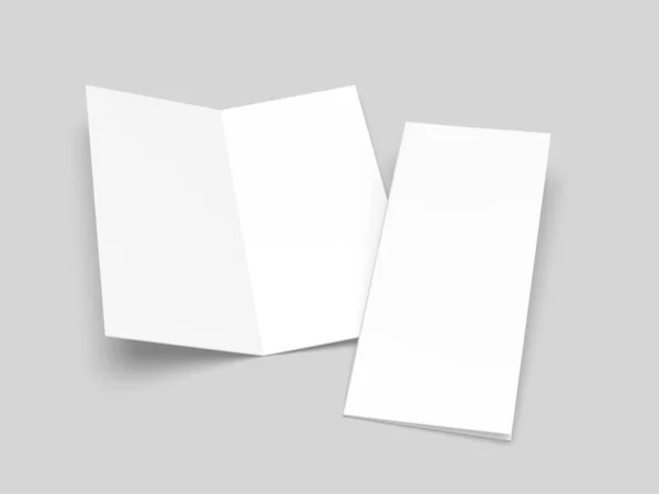Pół Krotnie Broszura Biała Szablon Makiety Prezentacji Projektu Ilustracja — Zdjęcie stockowe