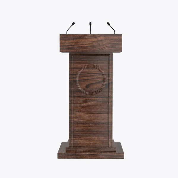 Boş podyum konuşması 3d şablon illüstrasyonuName.