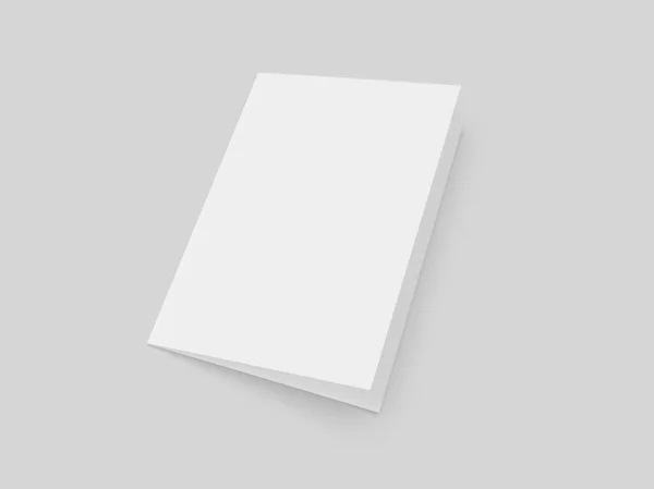 Folheto Semi Dobrado Modelo Branco Branco Para Mock Design Apresentação Imagens De Bancos De Imagens Sem Royalties