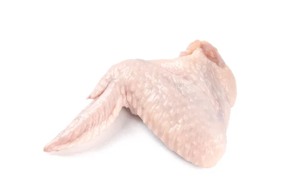 Surowe Skrzydełka Kurczaka Odizolowane Białym Tle Surowe Mięso — Zdjęcie stockowe