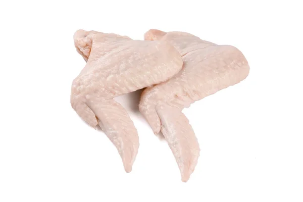 Ωμά Φτερά Κοτόπουλου Απομονωμένα Λευκό Φόντο Νωπό Κρέας — Φωτογραφία Αρχείου