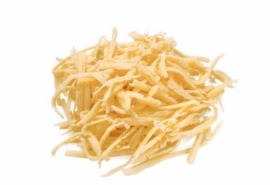 Beyaz arka planda izole edilmiş ızgara peynir. Konsept: İtalyan mutfağı, peyniri, restoranı ve yemeği.