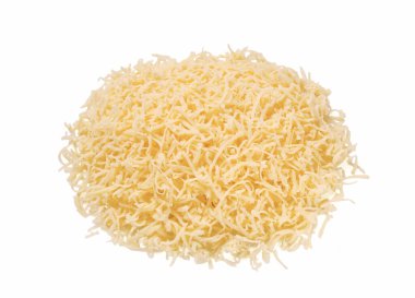 Beyaz arka planda izole edilmiş ızgara peynir. Konsept: İtalyan mutfağı, peyniri, restoranı ve yemeği.