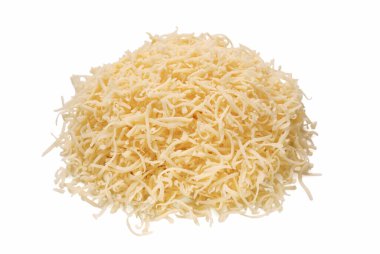 Beyaz arka planda izole edilmiş ızgara peynir. Konsept: İtalyan mutfağı, peyniri, restoranı ve yemeği.