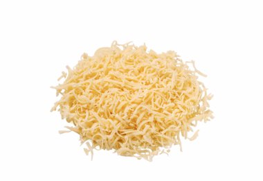 Beyaz arka planda izole edilmiş ızgara peynir. Konsept: İtalyan mutfağı, peyniri, restoranı ve yemeği.