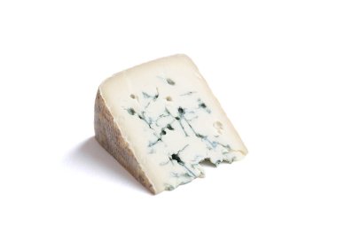 blue cheese isolated on a white background with clipping path and full depth of field.