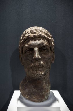 Roma İmparatoru 'nun heykel büstü.