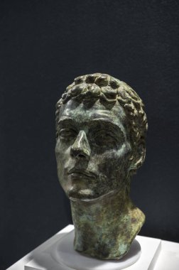 Roma İmparatoru 'nun heykel büstü.