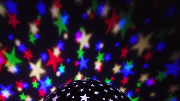 Dzieci Kolorowe Gwiazdy Nocnej Lampy Wysokiej Jakości Materiał Filmowy Fullhd — Wideo stockowe